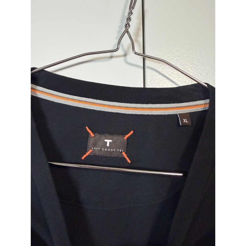Left Coast Tee Long Sleeve Shirt Mens XL Black 100% Pima Cotton Luxury Basic - Picture 3 of 7